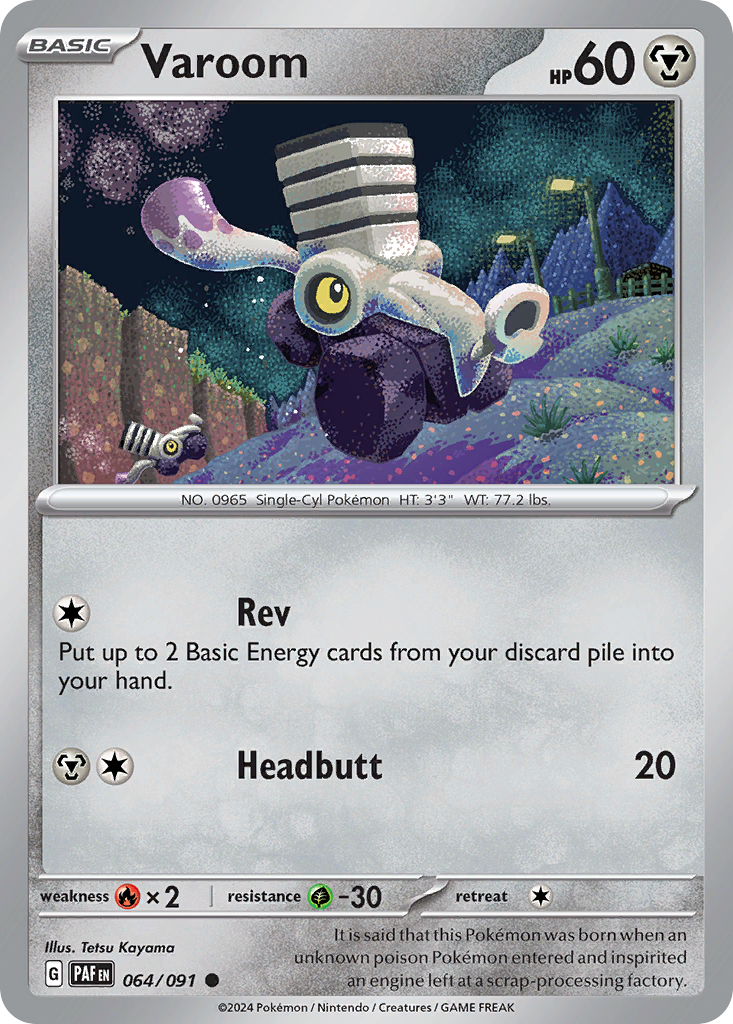 Varoom – Paldean Fates 064/091 Pokémon card