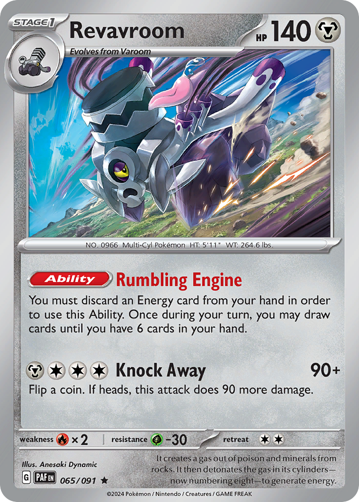 Revavroom – Paldean Fates 065/091 Pokémon card