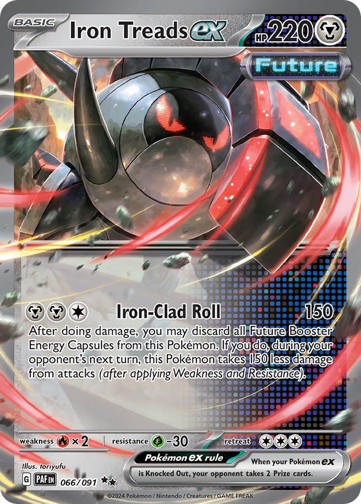 Iron Treads ex – Paldean Fates 066/091 Pokémon card