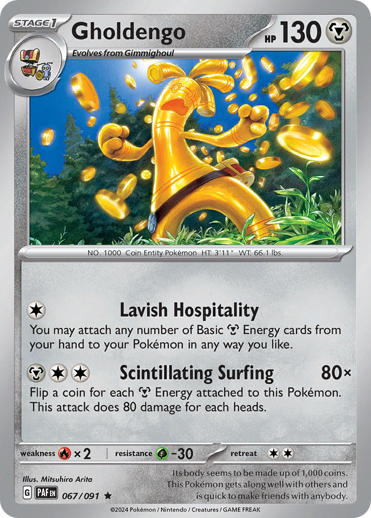 Gholdengo – Paldean Fates 067/091 Pokémon card