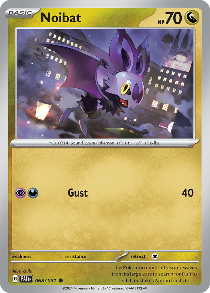 Noibat – Paldean Fates 068/091 Pokémon card