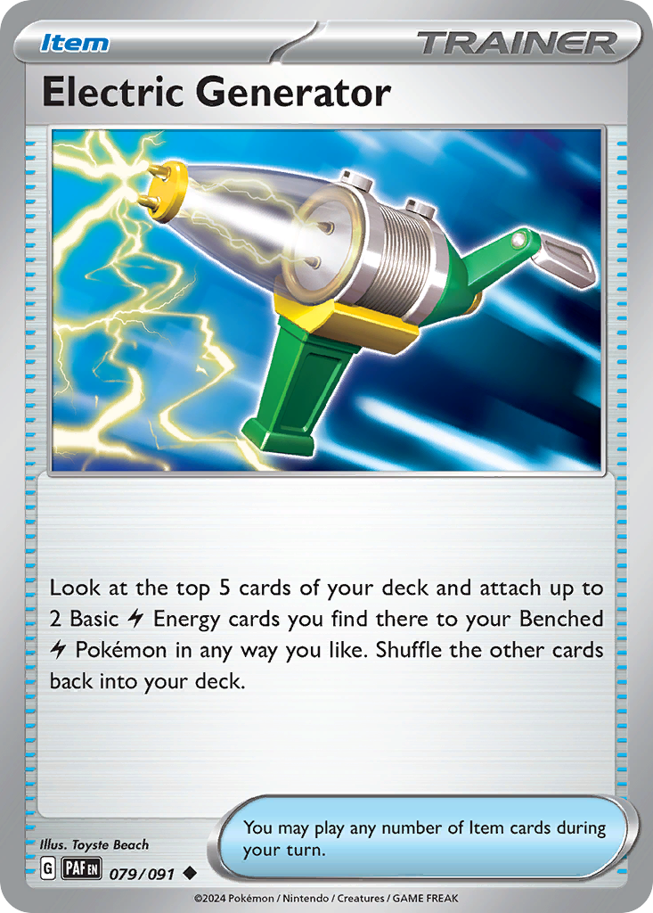 Electric Generator – Paldean Fates 079/091 Pokémon card