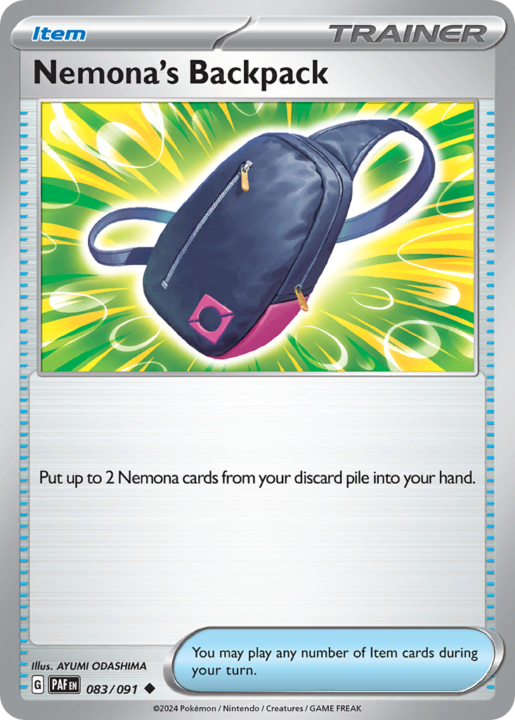 Nemona's Backpack – Paldean Fates 083/091 Pokémon card