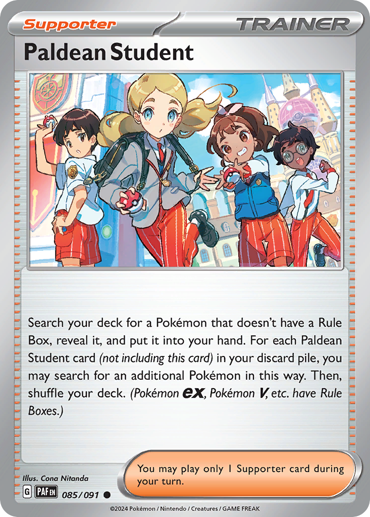 Paldean Student – Paldean Fates 085/091 Pokémon card