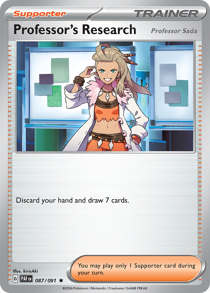 Professor's Research – Paldean Fates 087/091 Pokémon card