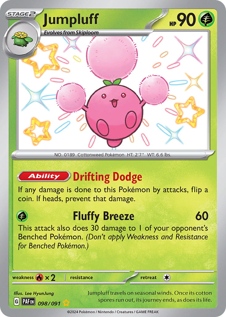 Jumpluff – Paldean Fates 098/091 Pokémon card