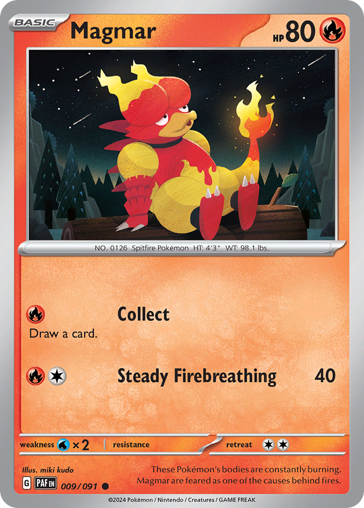 Magmar – Paldean Fates 009/091 Pokémon card