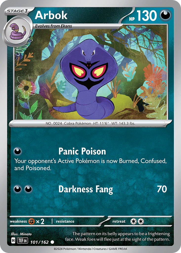 Arbok – Temporal Forces 101/162 Pokémon card
