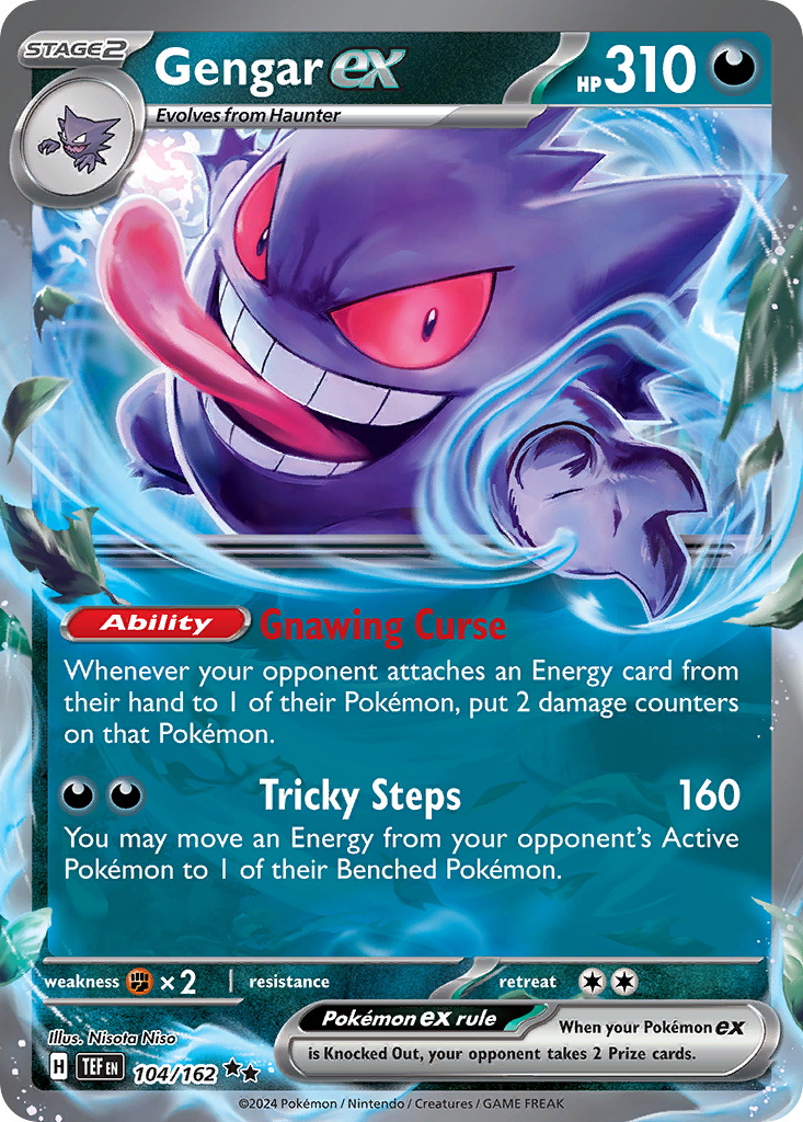 Gengar ex – Temporal Forces 104/162 Pokémon card