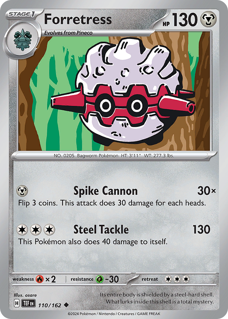 Forretress – Temporal Forces 110/162 Pokémon card