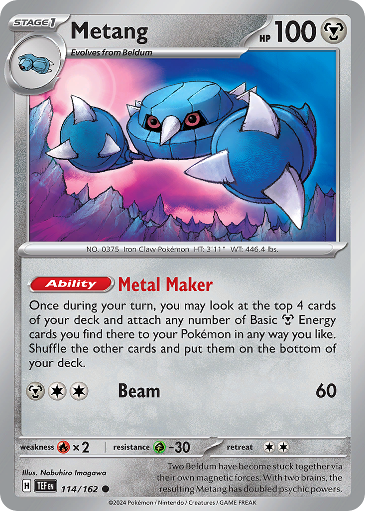 Metang – Temporal Forces 114/162 Pokémon card