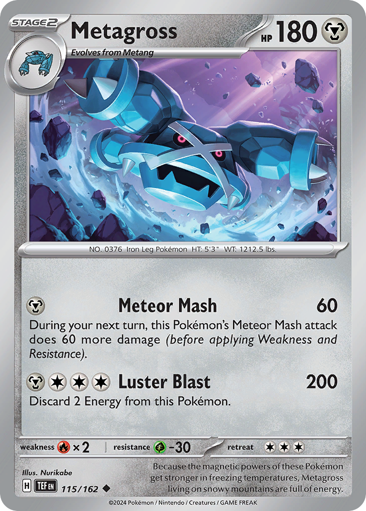 Metagross – Temporal Forces 115/162 Pokémon card