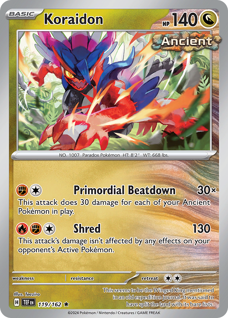 Koraidon – Temporal Forces 119/162 Pokémon card