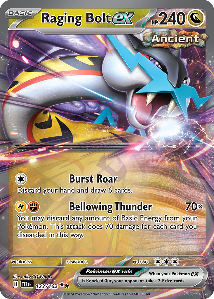 Raging Bolt ex – Temporal Forces 123/162 Pokémon card