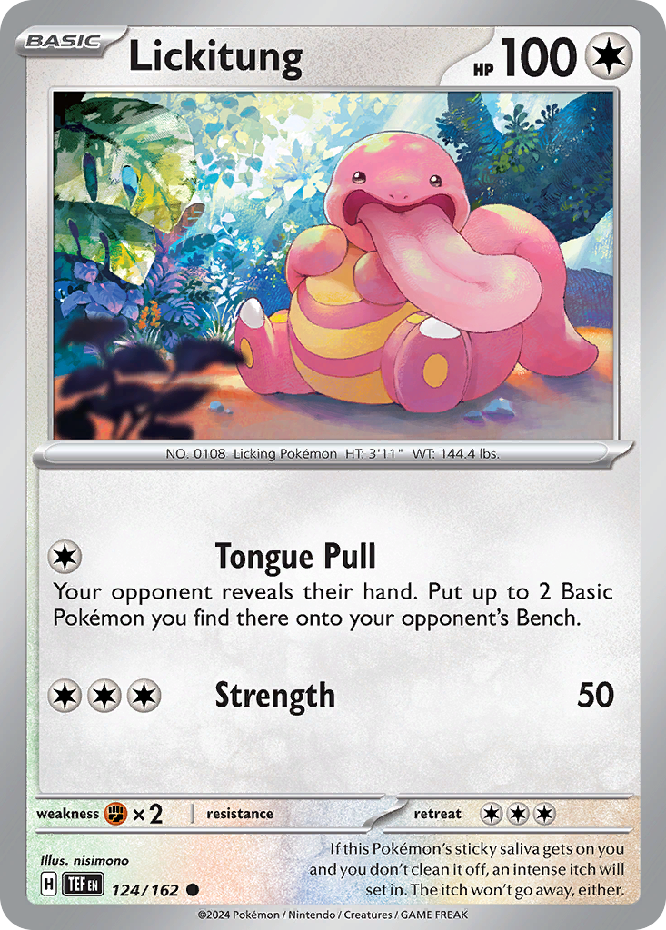 Lickitung – Temporal Forces 124/162 Pokémon card