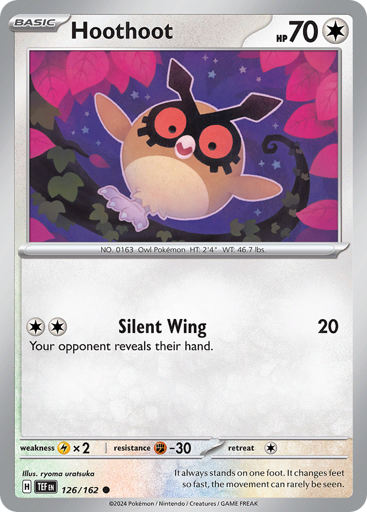 Hoothoot – Temporal Forces 126/162 Pokémon card