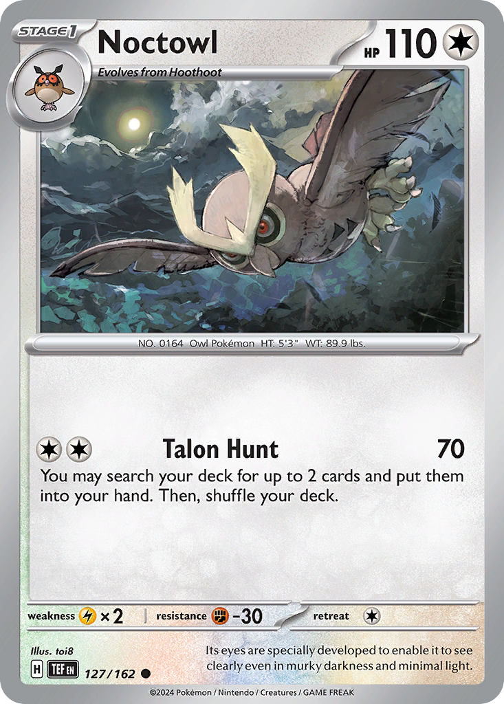 Noctowl – Temporal Forces 127/162 Pokémon card