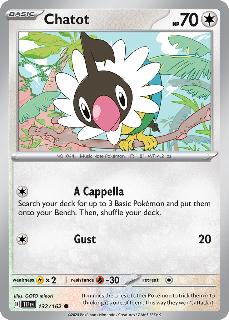 Chatot – Temporal Forces 132/162 Pokémon card