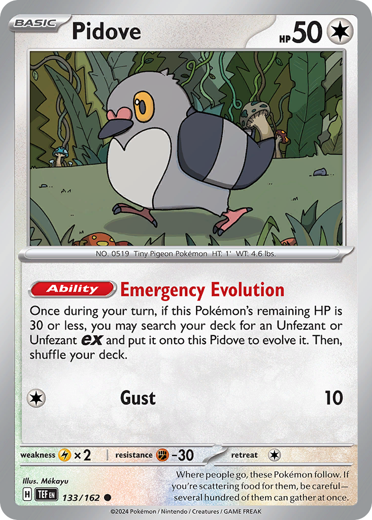 Pidove – Temporal Forces 133/162 Pokémon card
