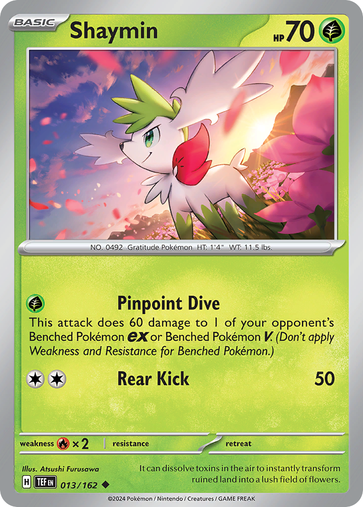 Shaymin – Temporal Forces 013/162 Pokémon card