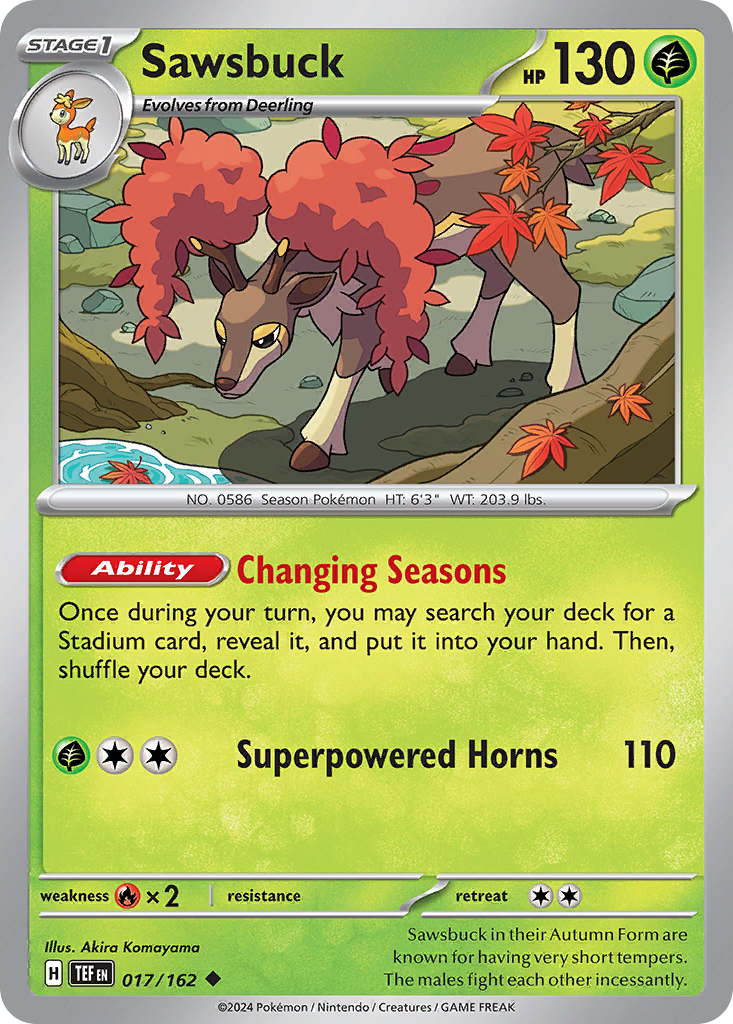 Sawsbuck – Temporal Forces 017/162 Pokémon card