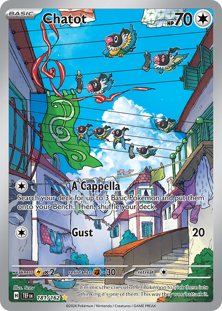 Chatot – Temporal Forces 181/162 Pokémon card