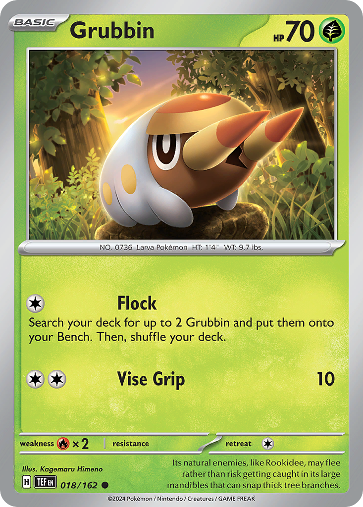 Grubbin – Temporal Forces 018/162 Pokémon card