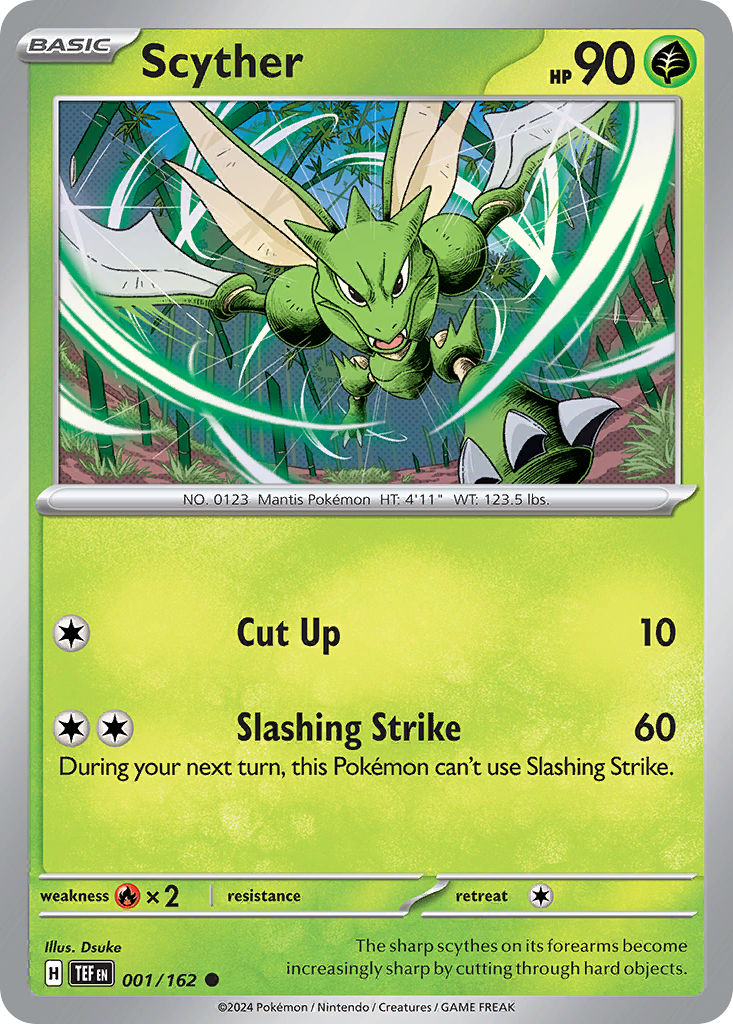 Scyther – Temporal Forces 001/162 Pokémon card