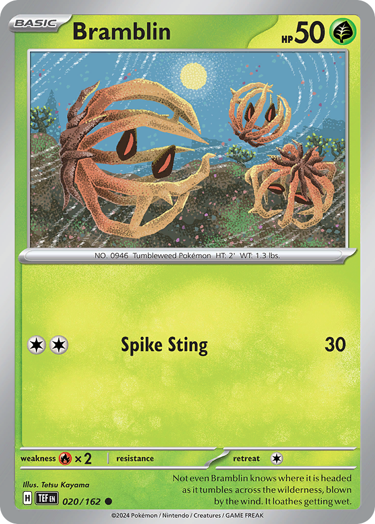 Bramblin – Temporal Forces 020/162 Pokémon card