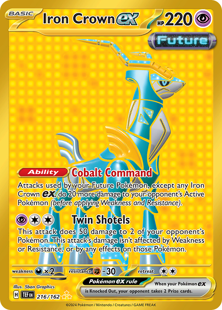 Iron Crown ex – Temporal Forces 216/162 Pokémon card