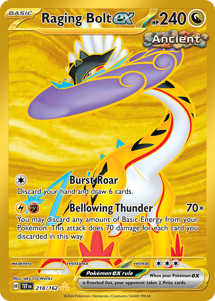 Raging Bolt ex – Temporal Forces 218/162 Pokémon card