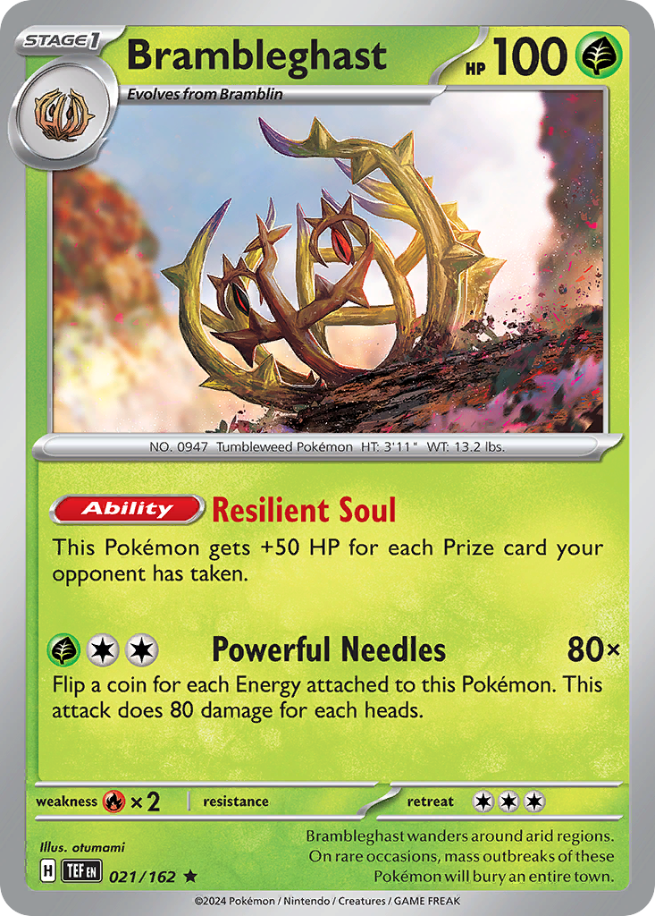 Brambleghast – Temporal Forces 021/162 Pokémon card