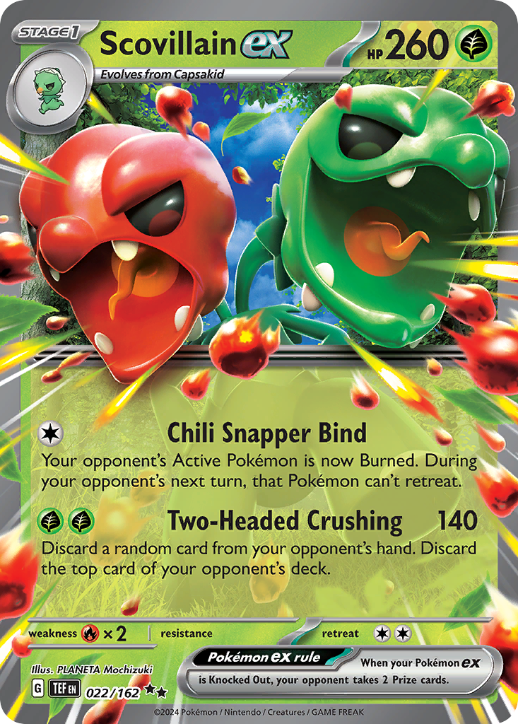 Scovillain ex – Temporal Forces 022/162 Pokémon card