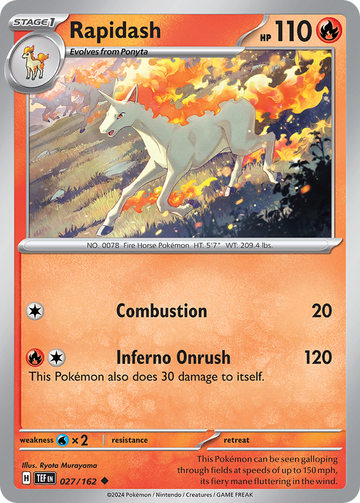 Rapidash – Temporal Forces 027/162 Pokémon card