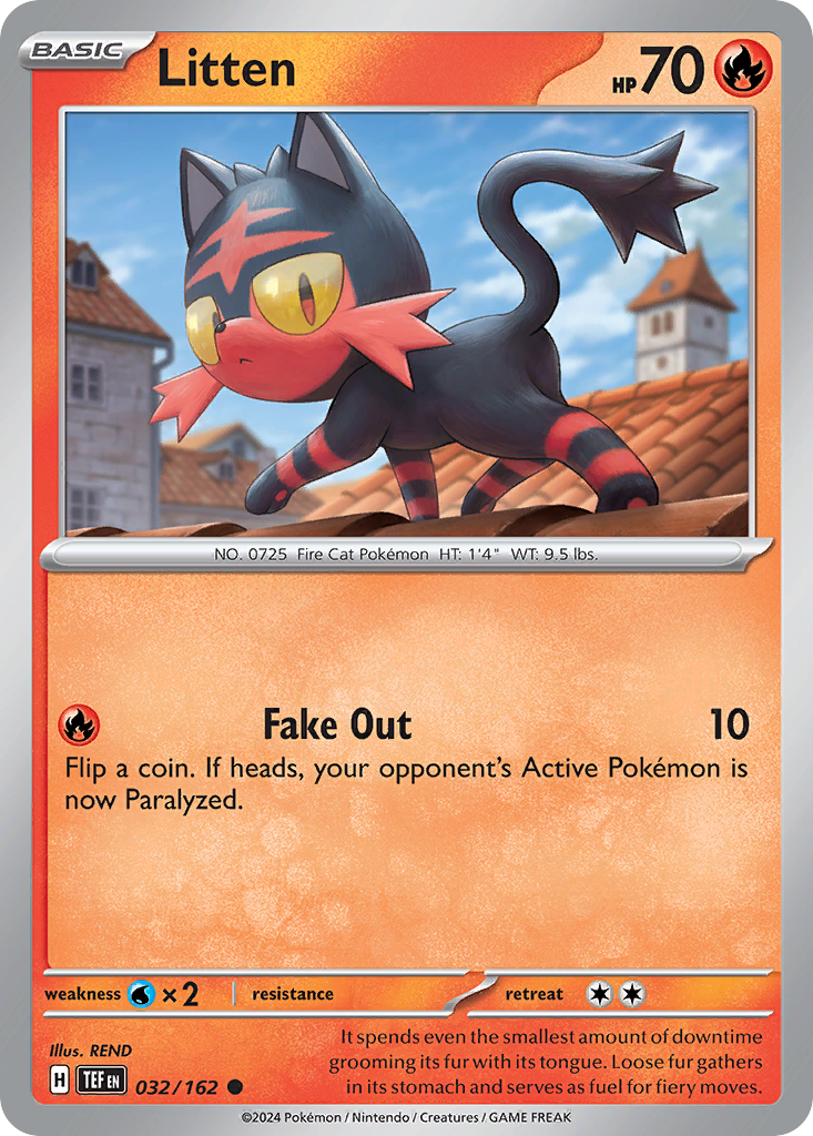 Litten – Temporal Forces 032/162 Pokémon card