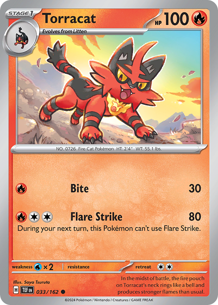 Torracat – Temporal Forces 033/162 Pokémon card