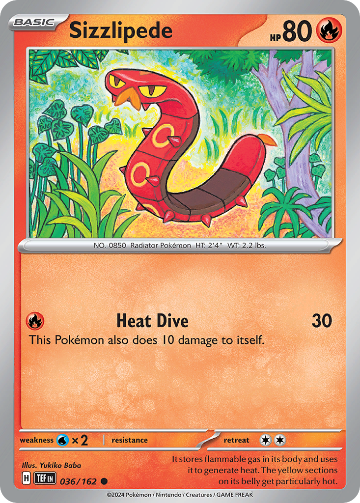 Sizzlipede – Temporal Forces 036/162 Pokémon card