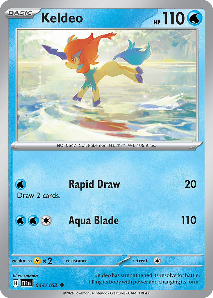 Keldeo – Temporal Forces 044/162 Pokémon card