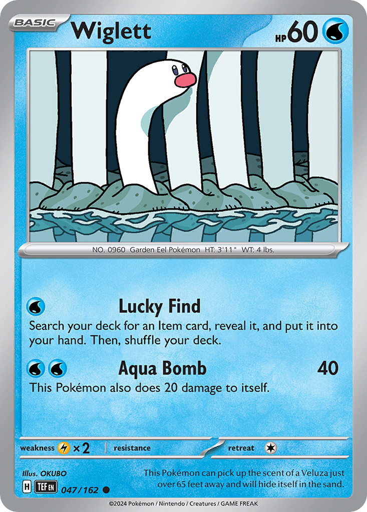 Wiglett – Temporal Forces 047/162 Pokémon card