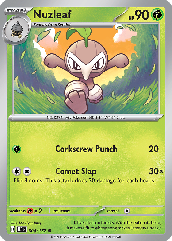 Nuzleaf – Temporal Forces 004/162 Pokémon card