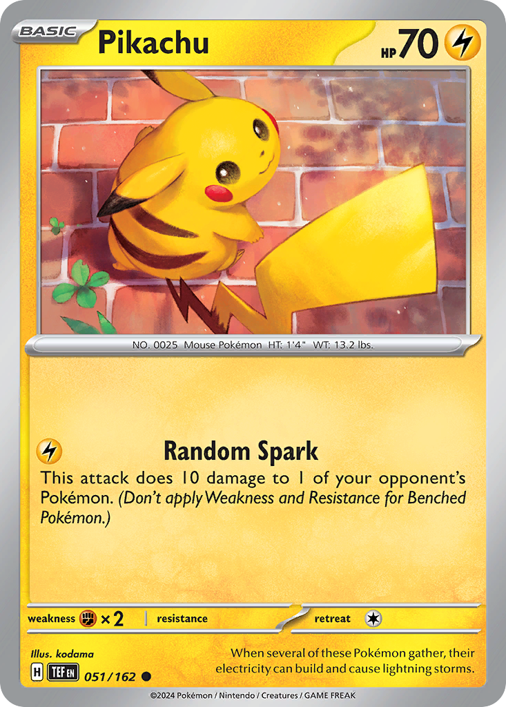Pikachu – Temporal Forces 051/162 Pokémon card