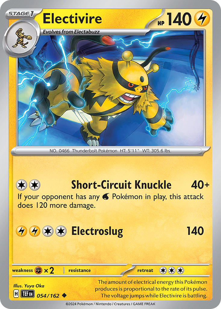 Electivire – Temporal Forces 054/162 Pokémon card