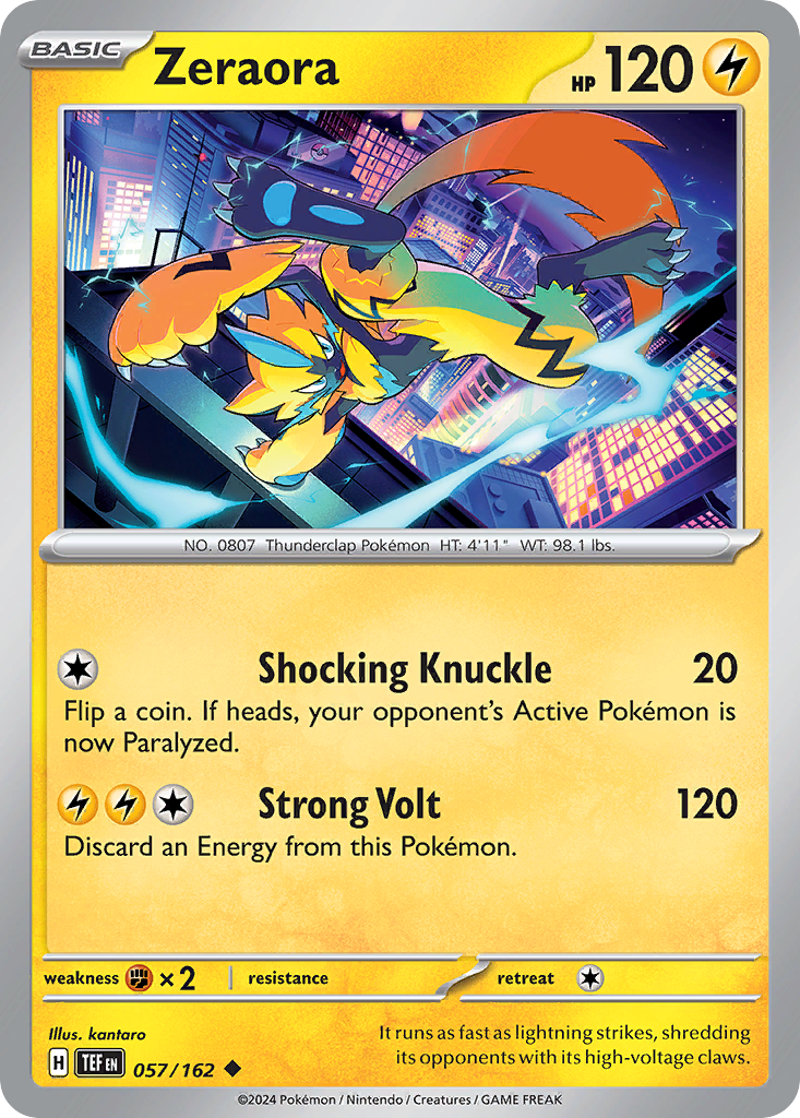 Zeraora – Temporal Forces 057/162 Pokémon card