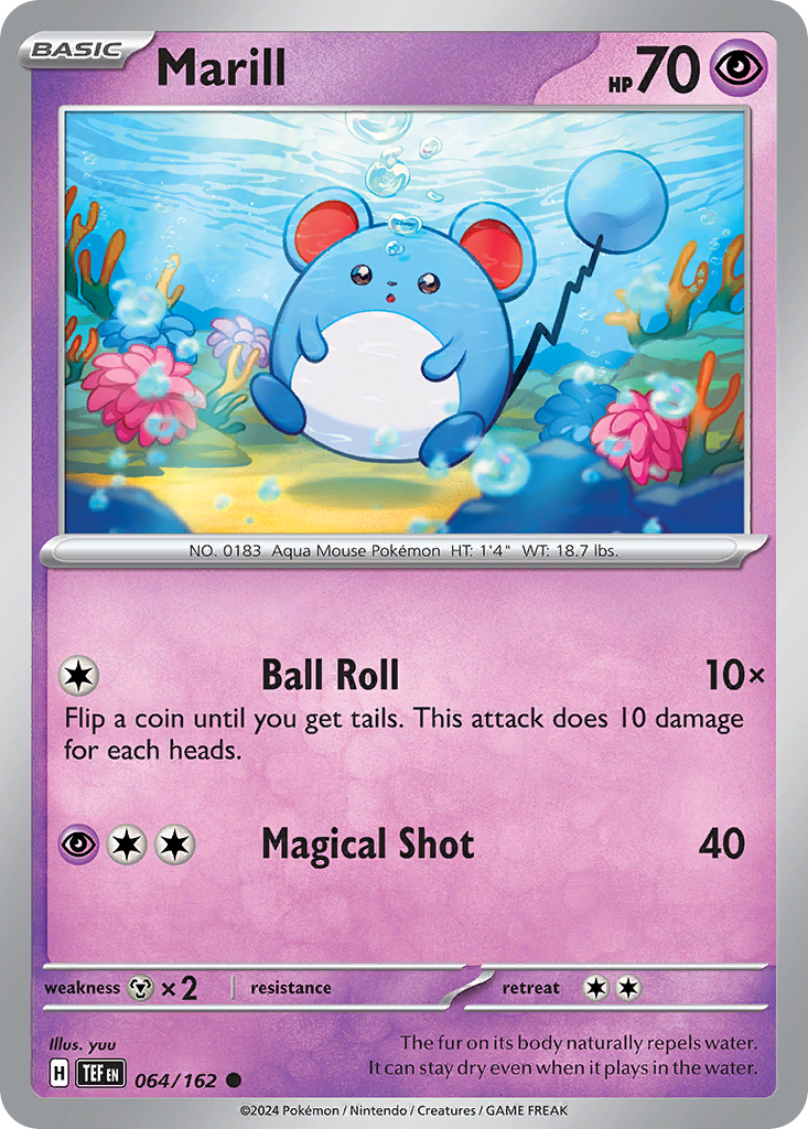 Marill – Temporal Forces 064/162 Pokémon card