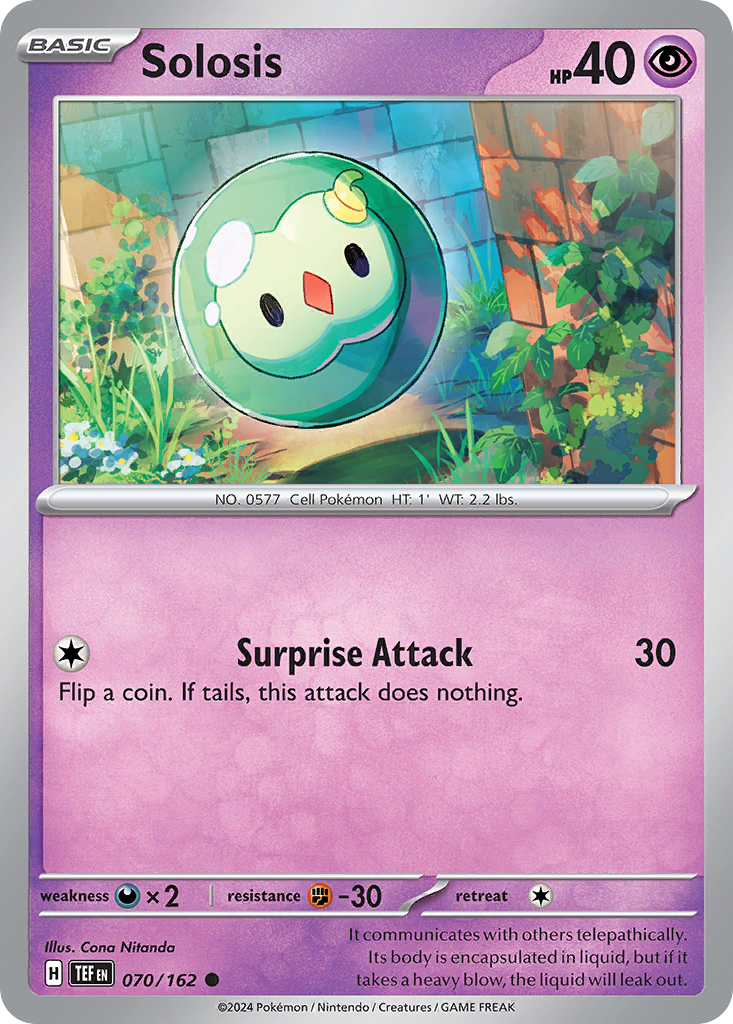 Solosis – Temporal Forces 070/162 Pokémon card