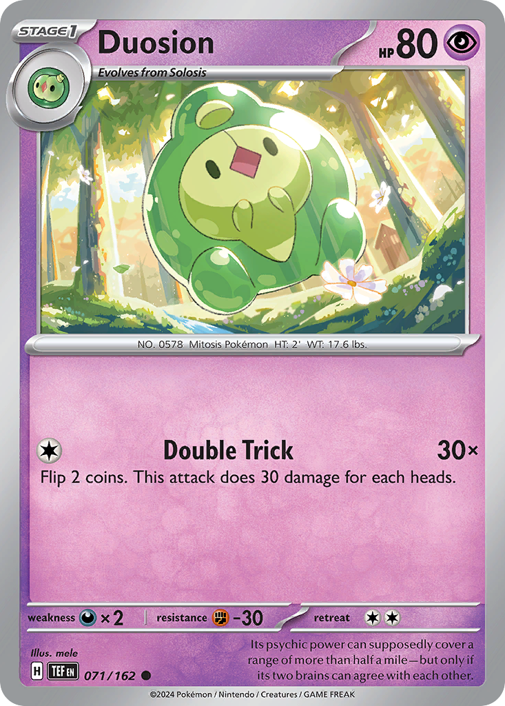 Duosion – Temporal Forces 071/162 Pokémon card