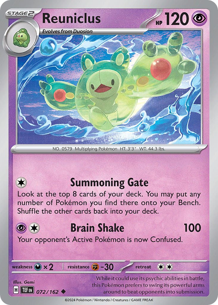 Reuniclus – Temporal Forces 072/162 Pokémon card