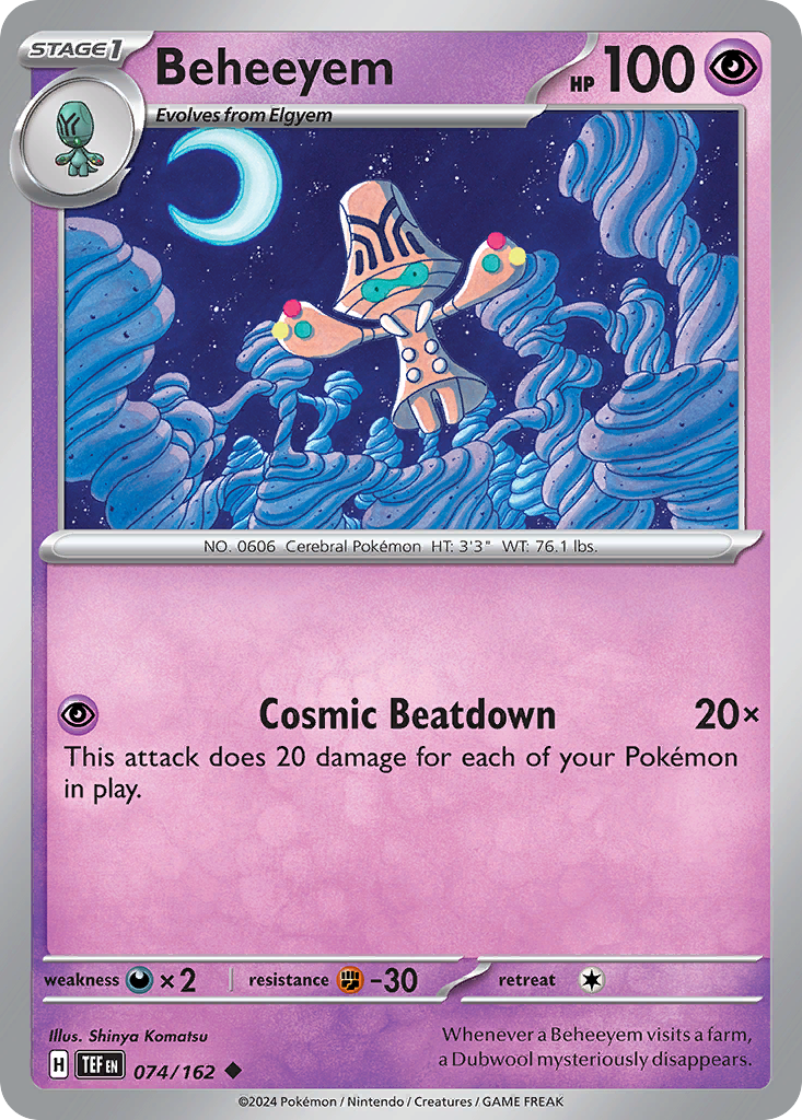Beheeyem – Temporal Forces 074/162 Pokémon card