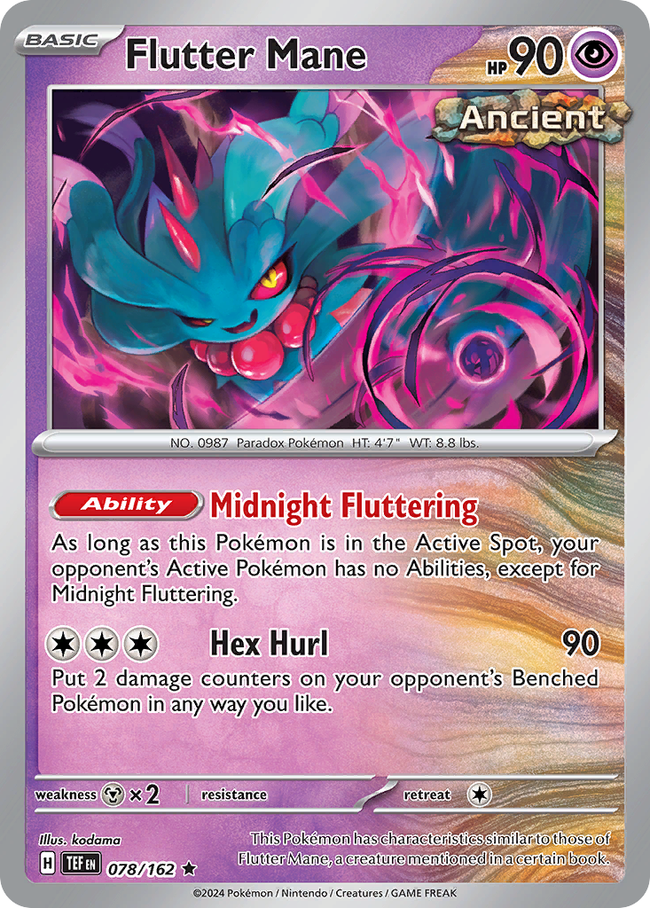Flutter Mane – Temporal Forces 078/162 Pokémon card