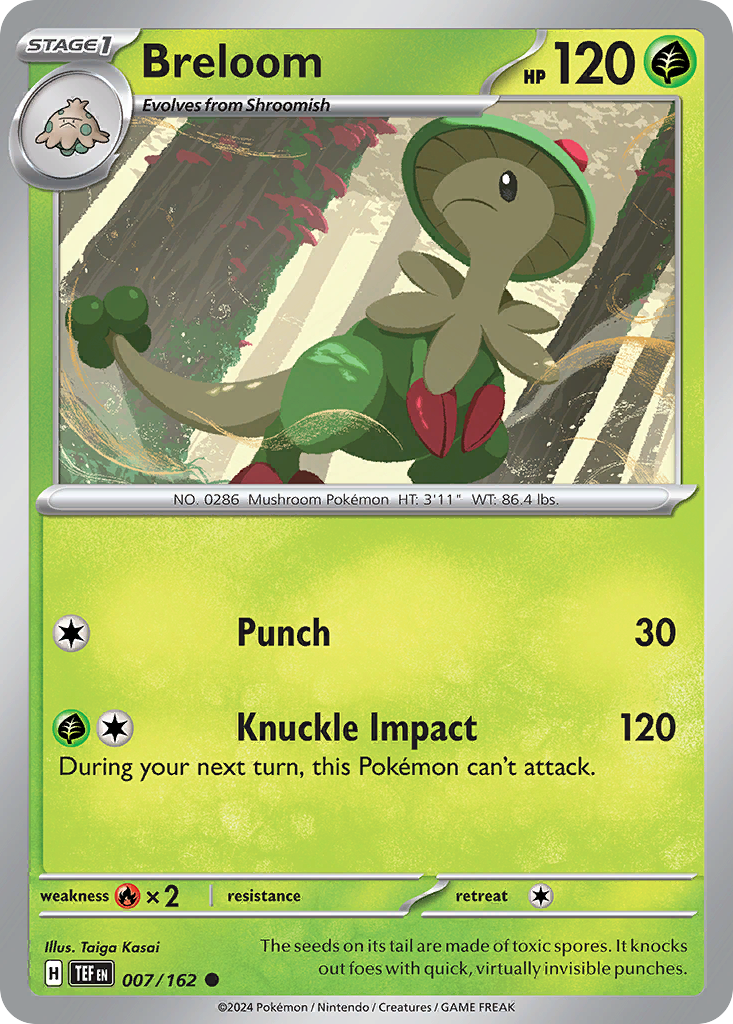 Breloom – Temporal Forces 007/162 Pokémon card